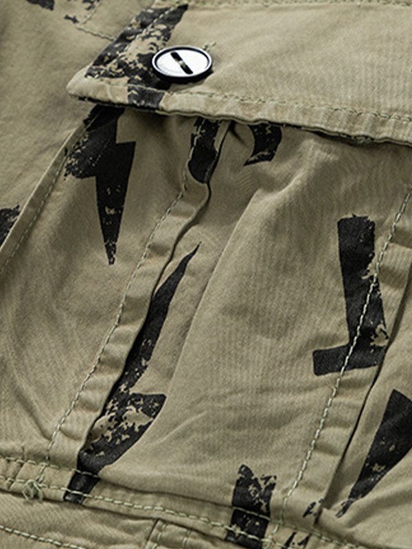 Shorts cargo sueltos estampados para hombre-3